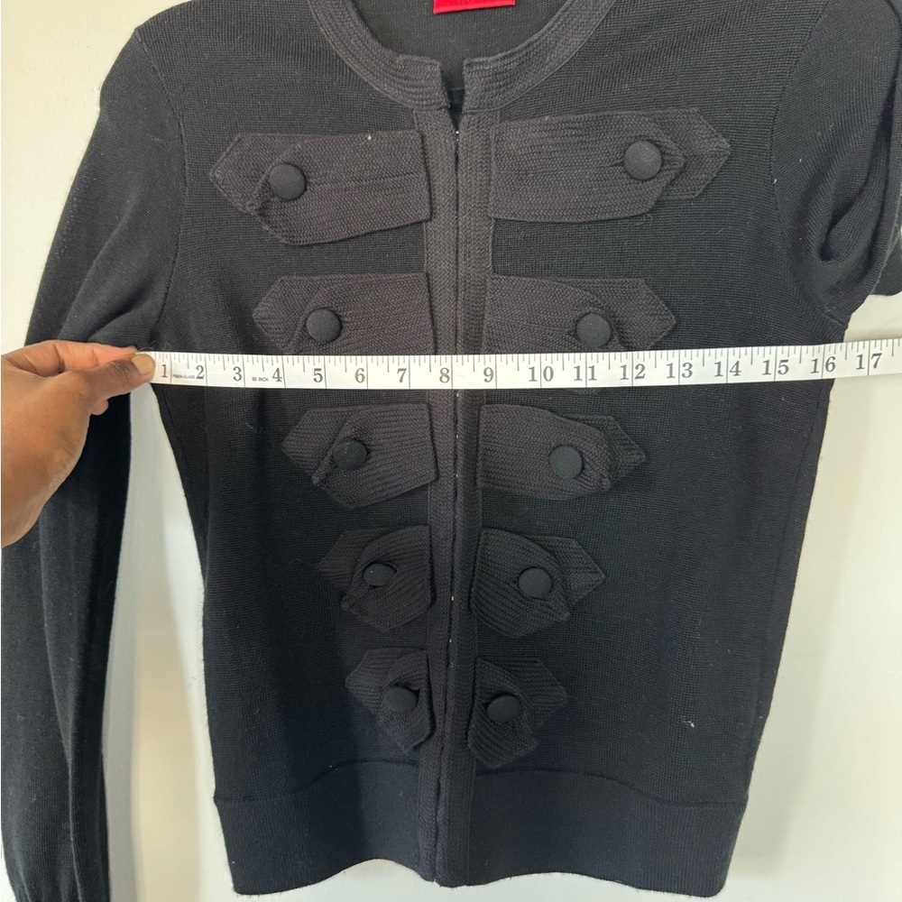 Hugo Boss Black Cardigan with Decorative Front Detailing | Size M - Picture 7 of 16